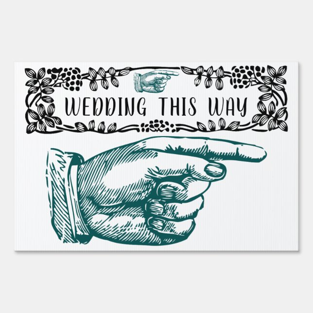 Wedding This Way Personalized Sign (Front)