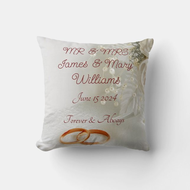 Wedding  throw pillow (Front)