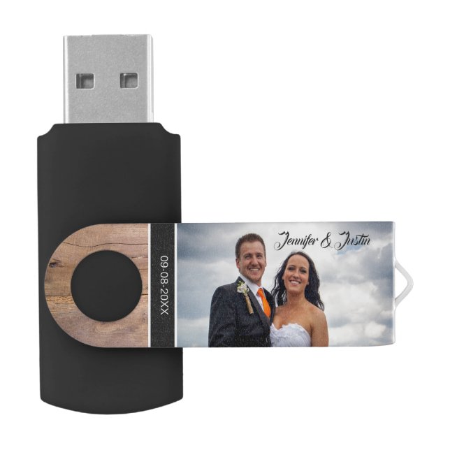 Wedding Thumb Drives-  Personalized for Families Flash Drive (Opened)