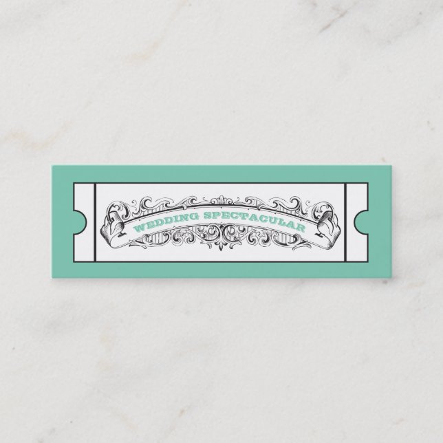 Wedding Tickets - Mint (Front)