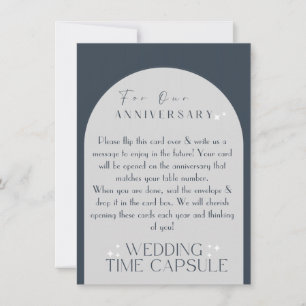 Wedding Time Capsule Blue/Gray Card & Envelope