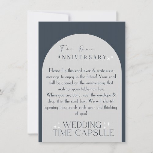 Wedding Time Capsule BlueGray Card  Envelope