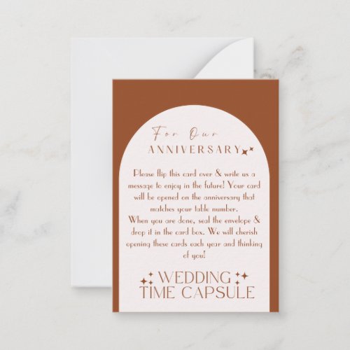Wedding Time Capsule Custom Card and Envelope 