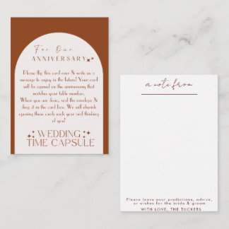 Wedding Time Capsule Custom Card and Envelope 