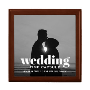 Wedding Time Capsule Photo Wood Keepsake Box