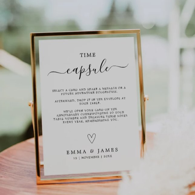Wedding Time Capsule Sign Template Card (Wedding Time Capsule Sign Template Card)