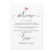 Wedding Timeline Cute Heart Motif Guest Itinerary