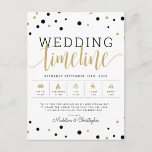 WEDDING TIMELINE Guests Postcard