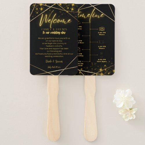 Wedding Timeline  Welcome Message  Hand Fans