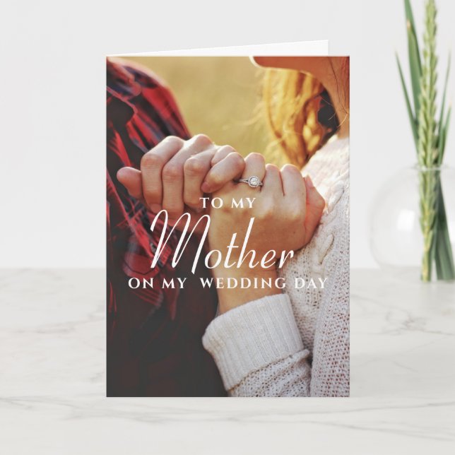 Wedding To My Mother, Simple Minimalist  Card (Front)