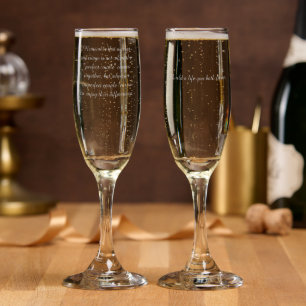 Wedding Toast Marriage Wisdom Shower Gift Favors Champagne Flute