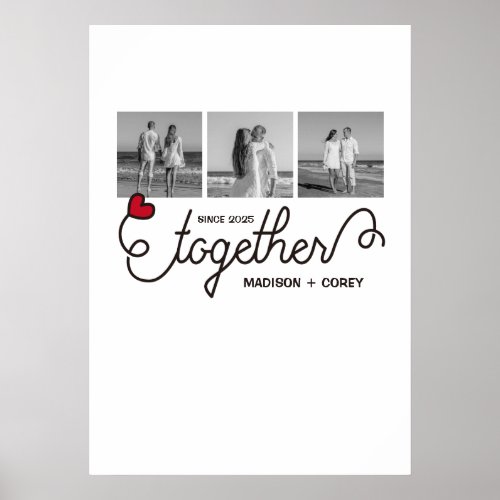 Wedding Together Typography Art Instagram Photos Poster