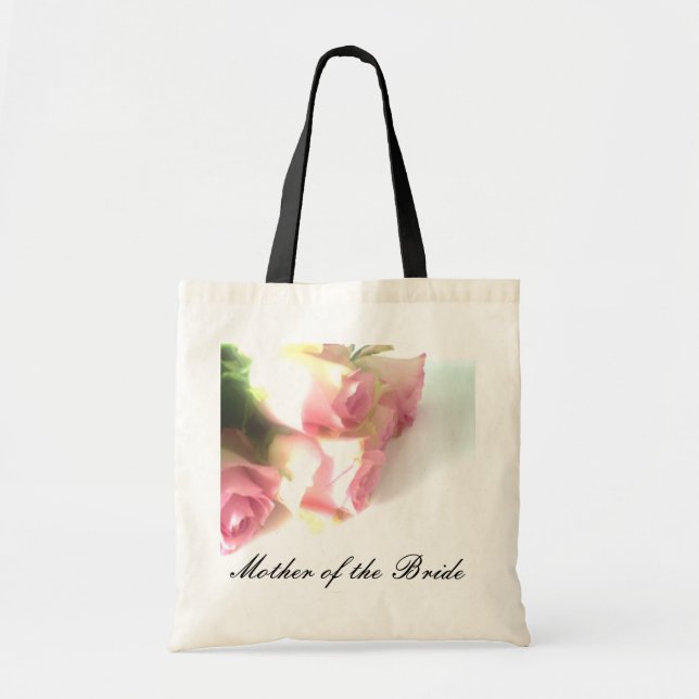 Wedding tote bag | Pink roses Mother of the bride (Front)