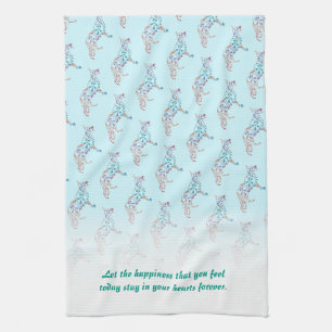 Wedding Towel Floral German Shepherd dog