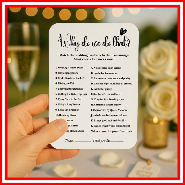 Wedding Traditions Game Bridal Shower Game Modern Invitation (Creator Uploaded)