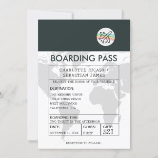 Wedding Travel Boarding Pass Novelty Invitation