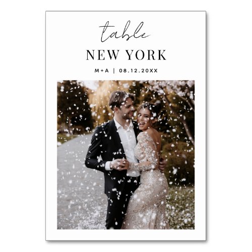 Wedding Travel Destination Photo  Name Table Numb Table Number