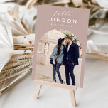 Wedding Travel Destination Photo & Name Table Number<br><div class="desc">Add a special finishing touch to your wedding reception tables with these custom photo table number cards. Name each table after a memorable travel destination and add a photo and the destination name to these unique card holders. Your photo is aligned at the bottom in an arched layout, with the...</div>