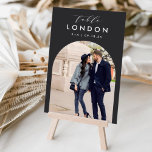 Wedding Travel Destination Photo & Name Table Number<br><div class="desc">Add a special finishing touch to your wedding reception tables with these custom photo table number cards. Name each table after a memorable travel destination and add a photo and the destination name to these unique card holders. Your photo is aligned at the bottom in an arched layout, with the...</div>