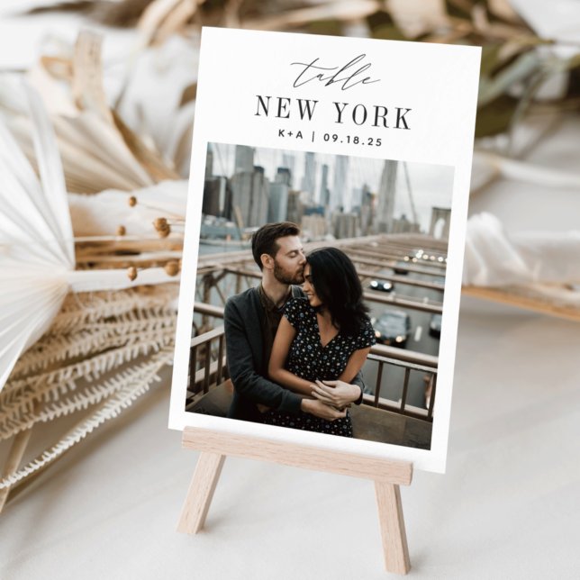 Wedding Travel Destination Photo & Name Table Number (3.5x5" travel photo table numbers)