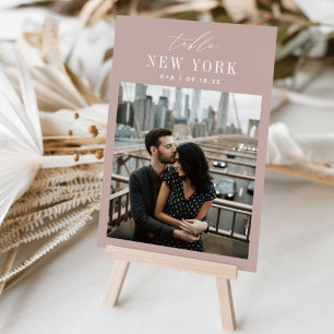 Wedding Travel Destination Photo & Name Table Number