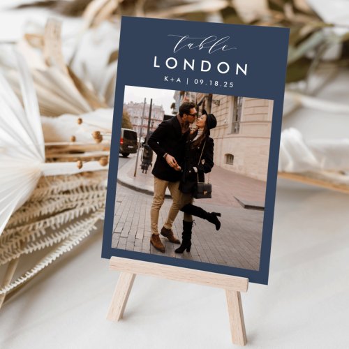 Wedding Travel Destination Photo  Name Table Number