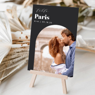 Wedding Travel Destination Photo & Name Table Number