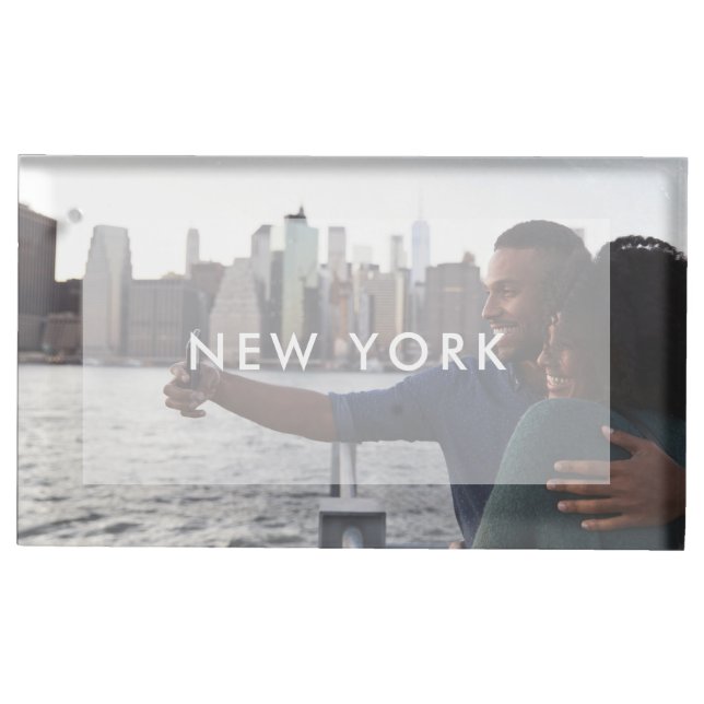 Wedding Travel Destination Photo Table Card Holder (Front)