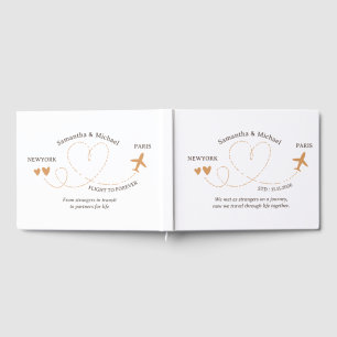Wedding Travel Flight Airplane trekking Guest Book