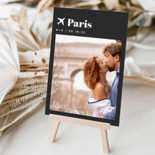 Wedding Travel Theme Destination Photo & Name Table Number