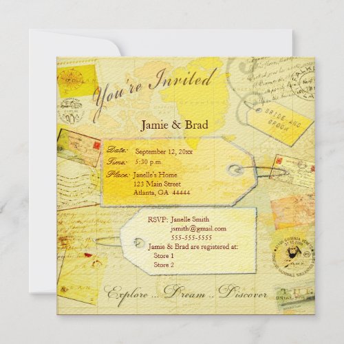 Wedding Travel Theme invitation