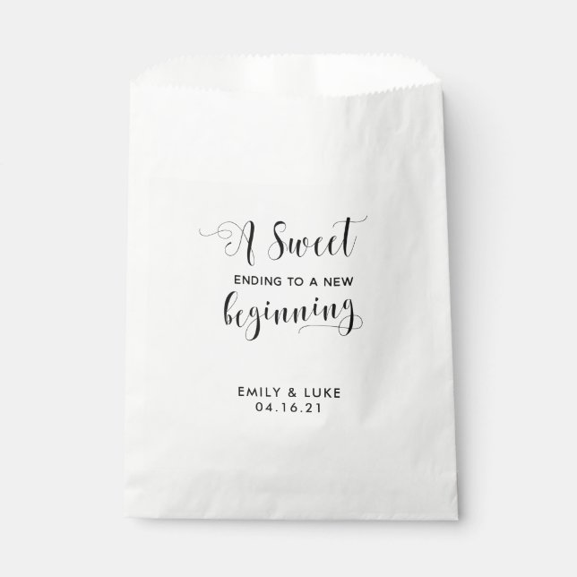 Wedding Treat Favor Bag, Candy, Cookie Favor Bag (Front)