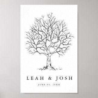 Wedding Tree Guestbook Hand Drawn