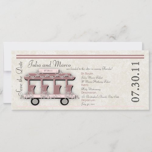 Wedding Trolley Invitation