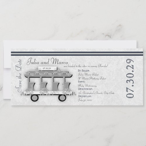 Wedding Trolley Invitation