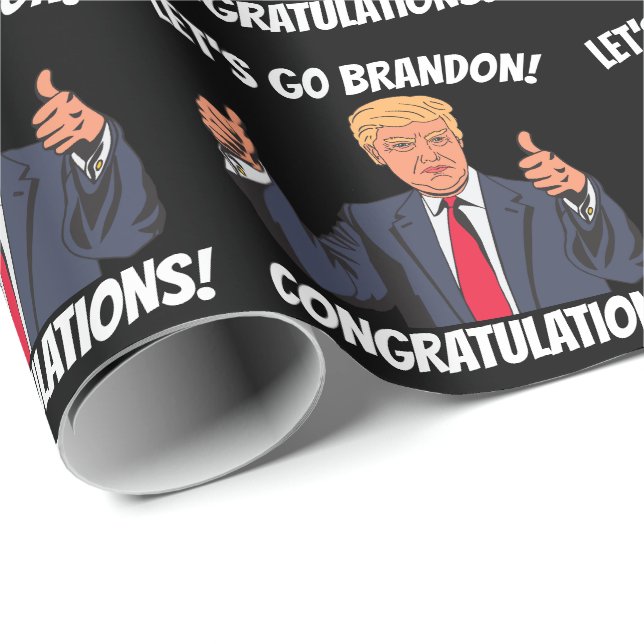 WEDDING TRUMP LET'S GO BRANDON WRAPPING PAPER (Roll Corner)