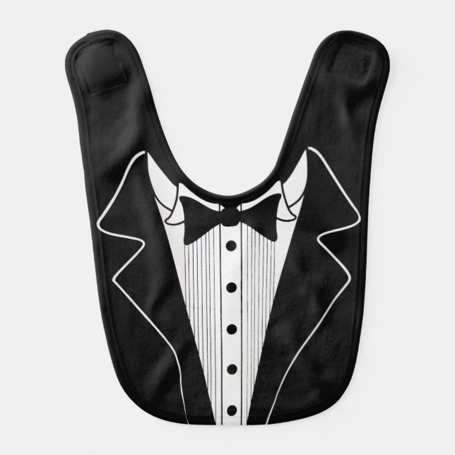 Wedding Tuxedo Baby Bib (Front)