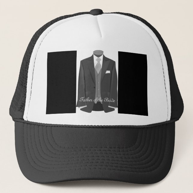 Wedding Tuxedo Father of the Bride Hat Cap (Front)