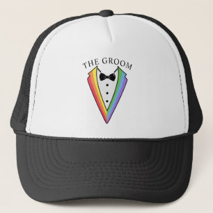 Wedding Tuxedo Gay LGBTQ+ Trucker Hat