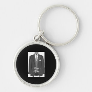 Wedding Tuxedo Key Ring Best Man Keychain