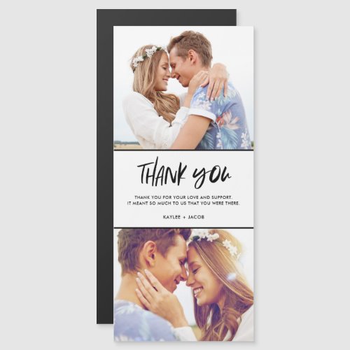 Wedding Two Photo Thank You Card
