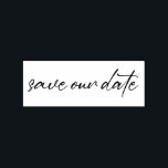 Wedding Typographical Calligraphy Save Our Date Rubber Stamp<br><div class="desc">Wedding Typographical Calligraphy Save Our Date</div>