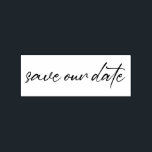 Wedding Typographical Calligraphy Save Our Date Rubber Stamp<br><div class="desc">Wedding Typographical Calligraphy Save Our Date</div>