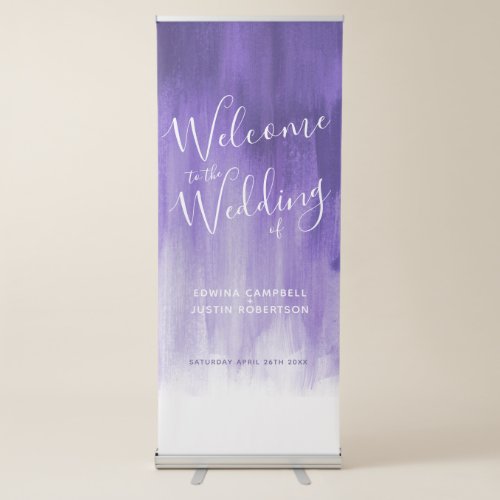 Wedding ultraviolet modern art welcome banner