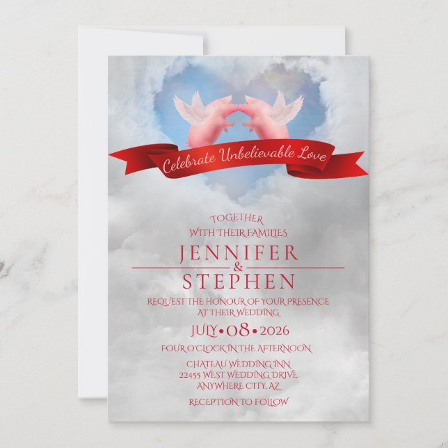 Wedding-Unbelievable Love Invitation (Front)