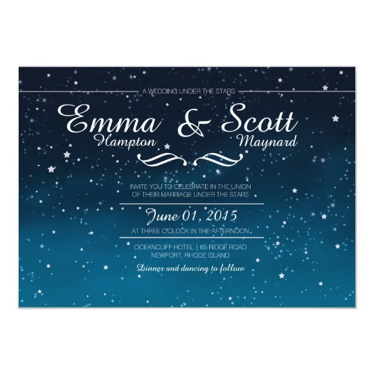 Wedding under the stars invitations | Zazzle.com