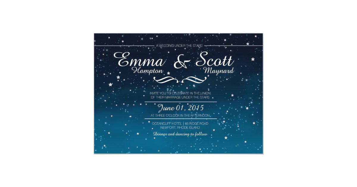 Wedding under the stars invitations | Zazzle.com
