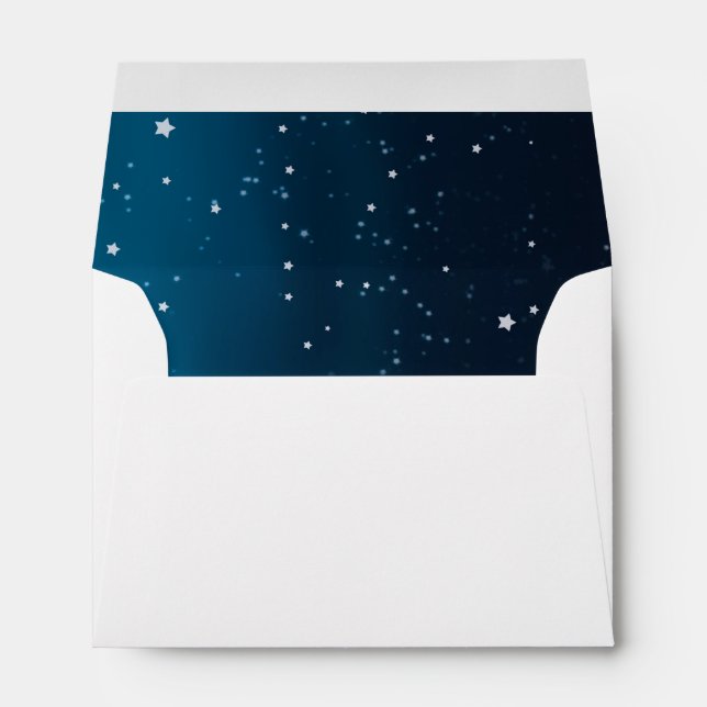 Wedding under the stars matching invitation set envelope (Back (Bottom))