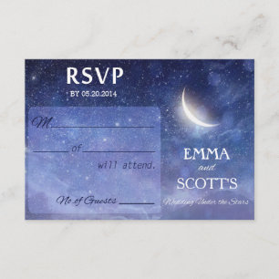 Wedding under the stars RSVP card set