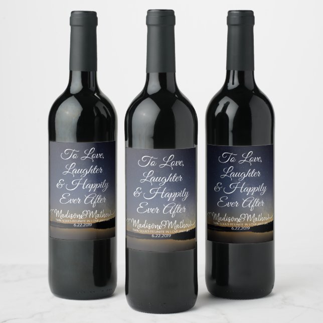 Wedding Under the Stars Wine Labels (Bottles)